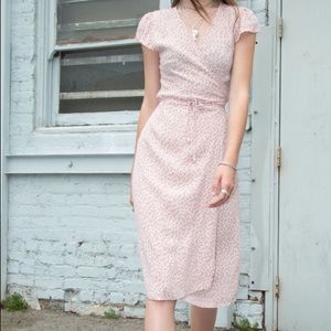 Brandy Melville Robbie Wrap Midi Dress